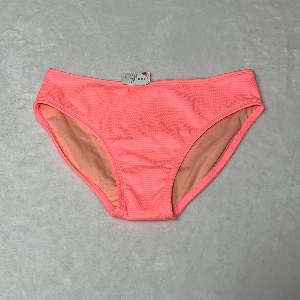 CAT & JACK NWT Girls Coral Orange Textured Bikini Bottom Size XL (14)